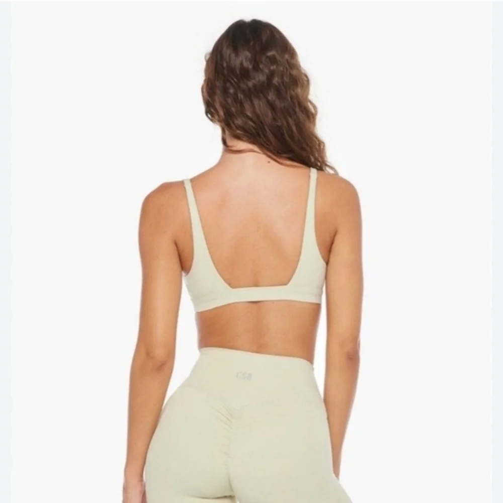 CSB Scrunch Shorts & Freedom Crop Top Set in Chai. - Picture 2 of 11